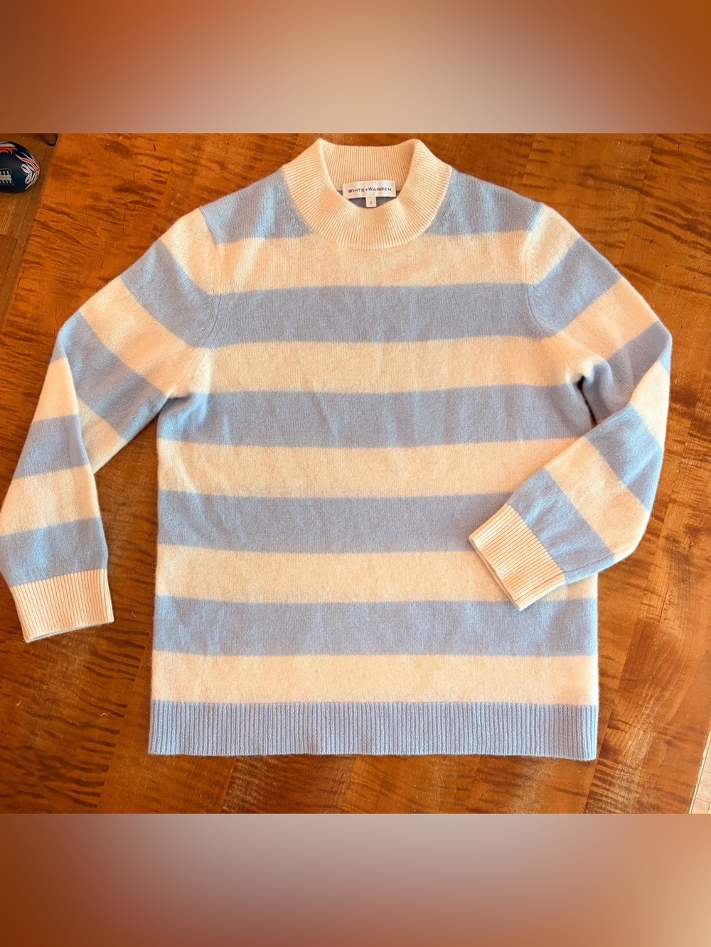 White + Warren mariner mock neck sweater